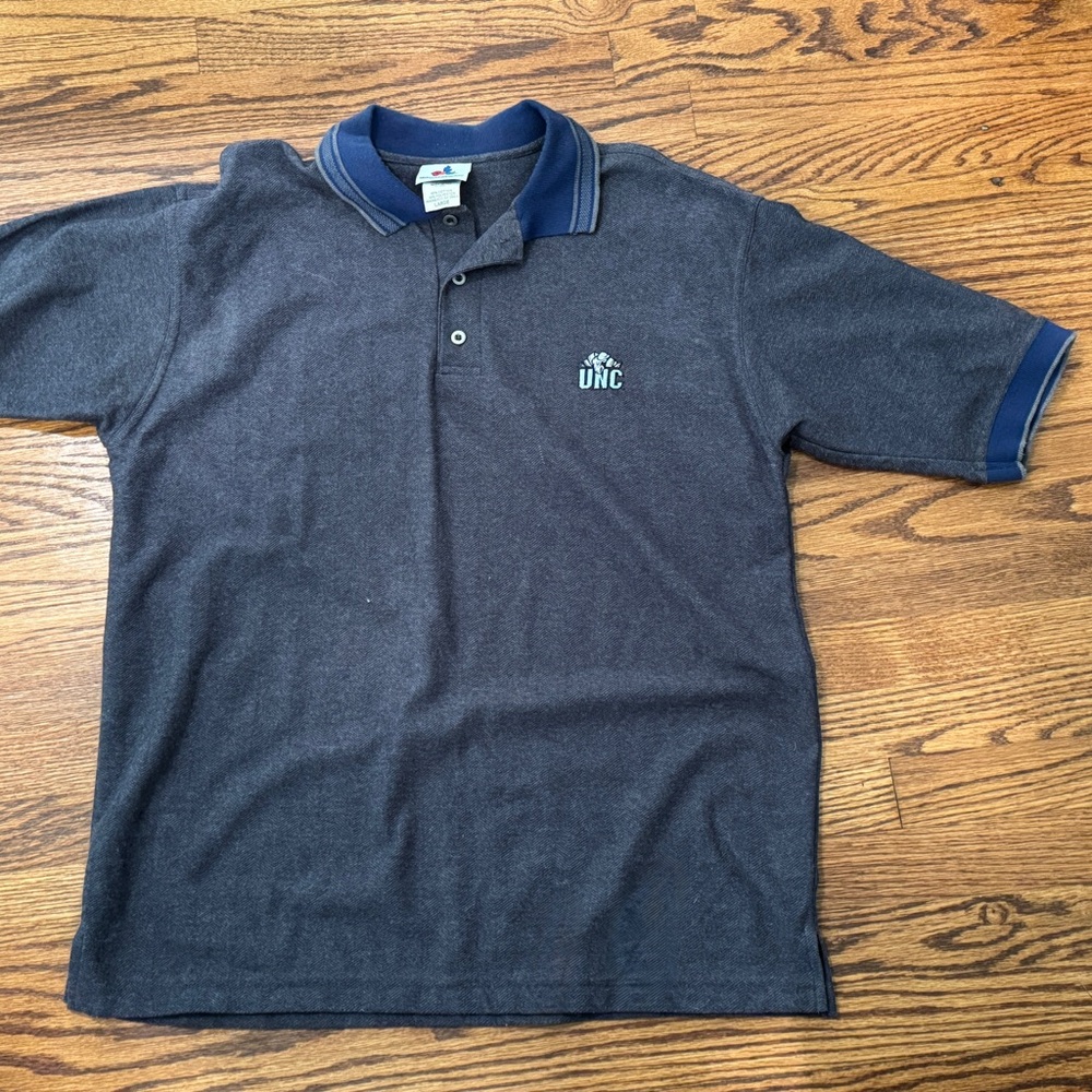 UNC Vintage Men's Gray Polo Shirt